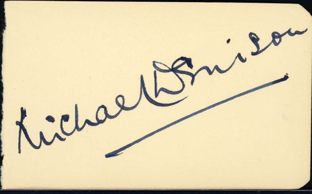 Vintage Michael Denison Autograph