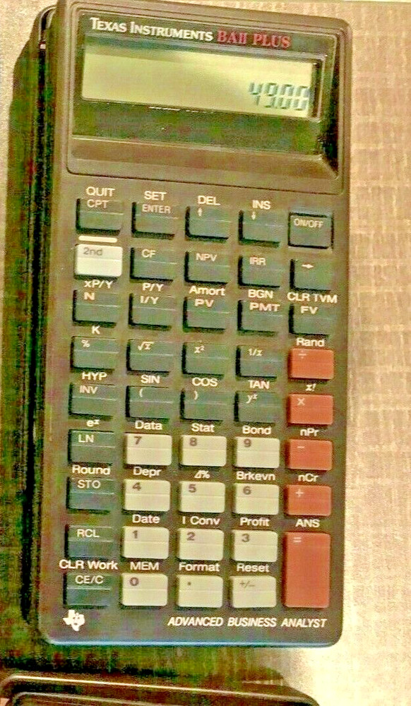 Scientific Calculator Texas Instruments BA II Plus  Working with cover case
