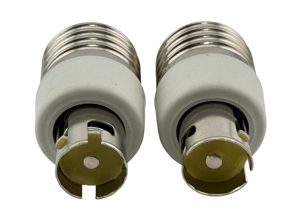 Rebaydo 2pcs E26/E27 Male to BA15S Female Socket Converter