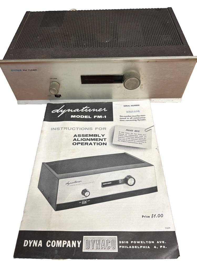 Dynaco dynatuner Model FM-1 with papers not tested