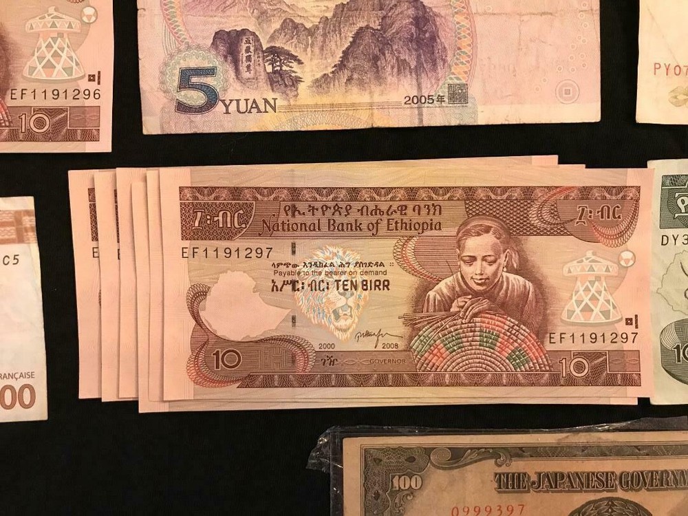 rare paper currency from several countries