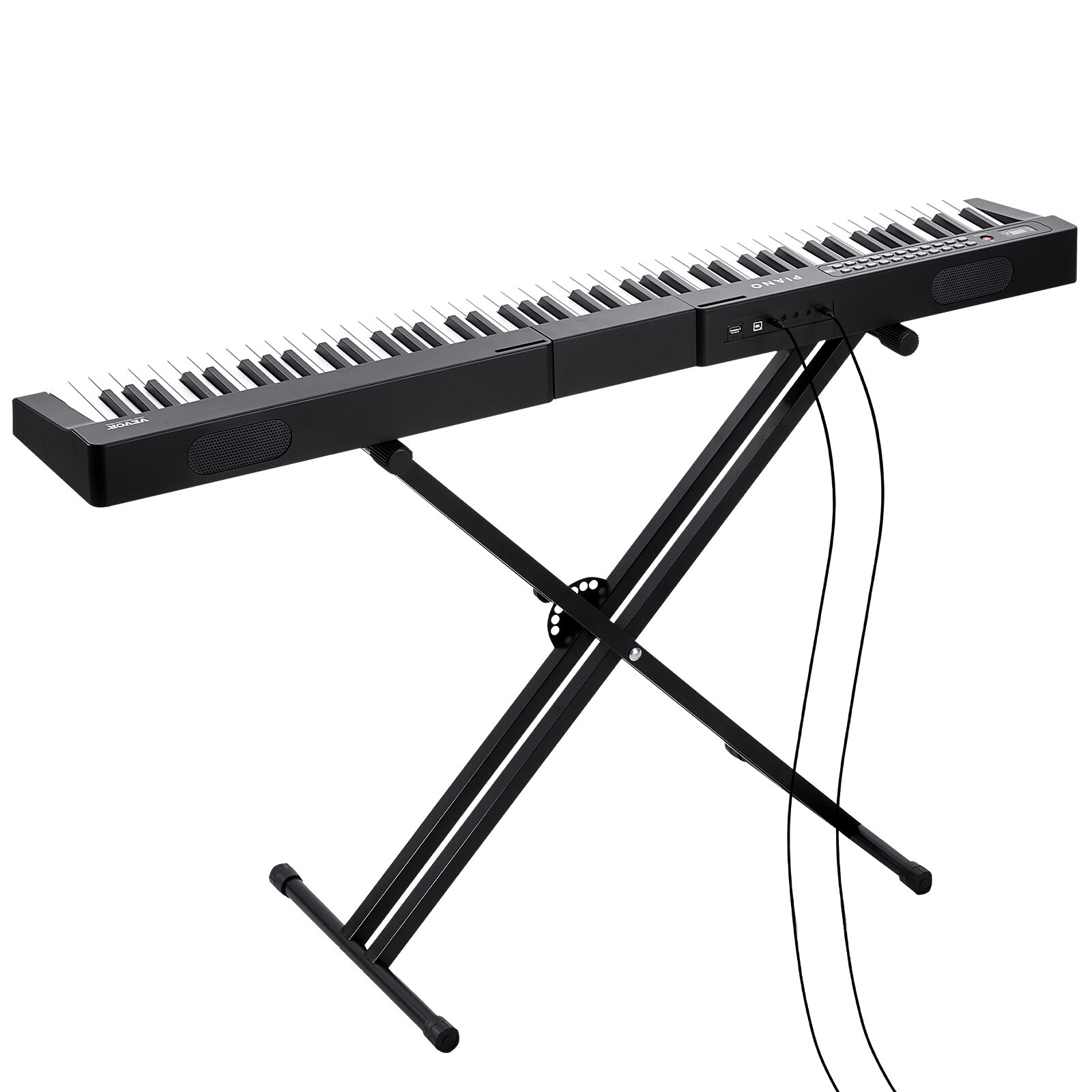 VEVOR 88 Key Digital Piano Keyboard Semi Weighted Electric Portable with Stand