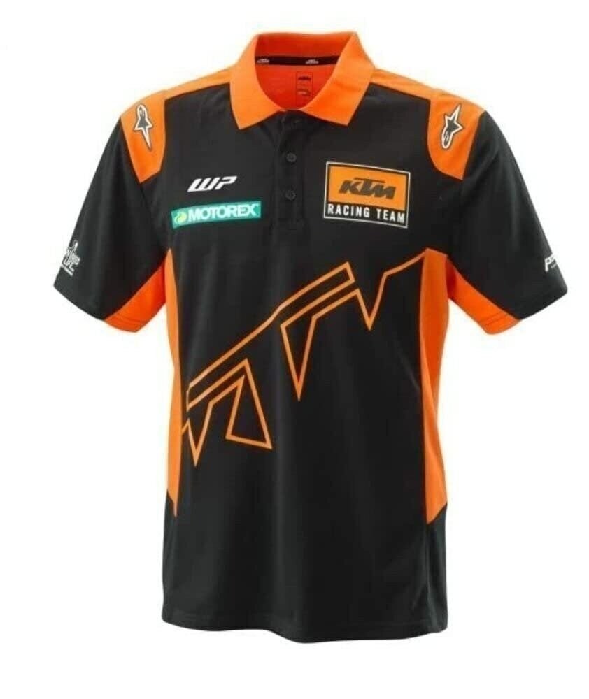 KTM Team Polo (Small) Black/Orange
