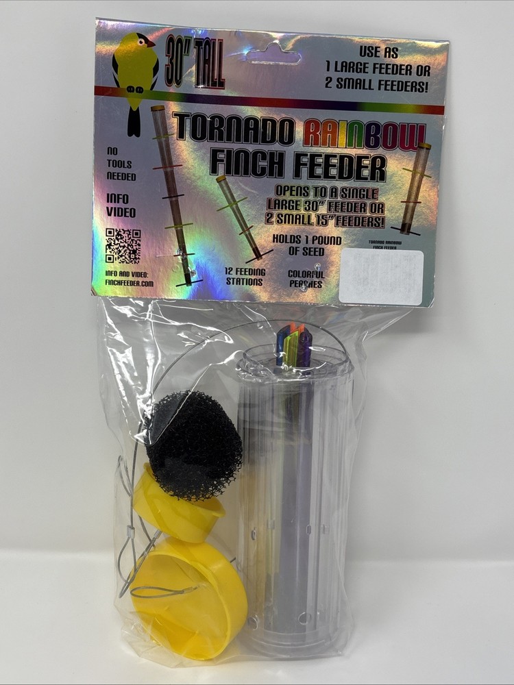 S&K Tornado Rainbow Collapsible Finch Feeder