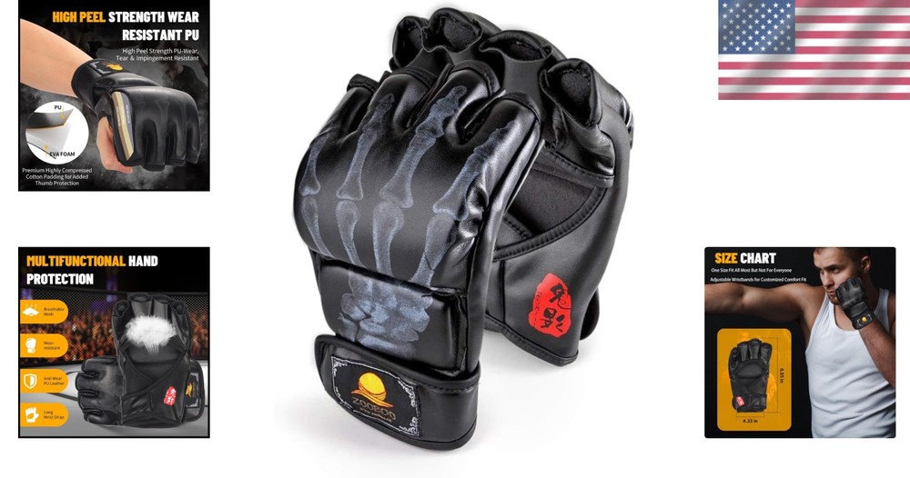 Breathable Half-Finger Boxing Gloves with Strong Grip for Ultimate Training