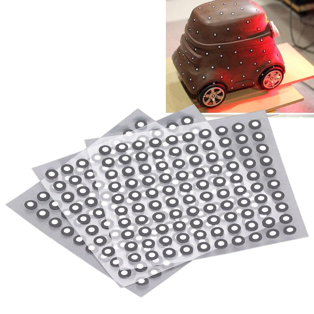 3 Sheets 3D Scanning Reflective Reference Marking Point 3mm ID 6mm OD Accessory