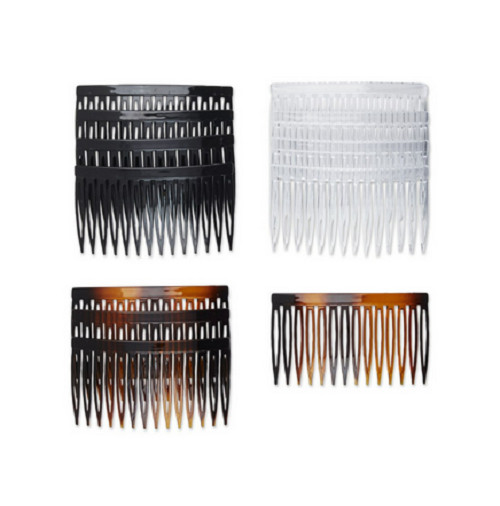 Scunci Plastic Side Hair Combs, Multicolor, 12 Count