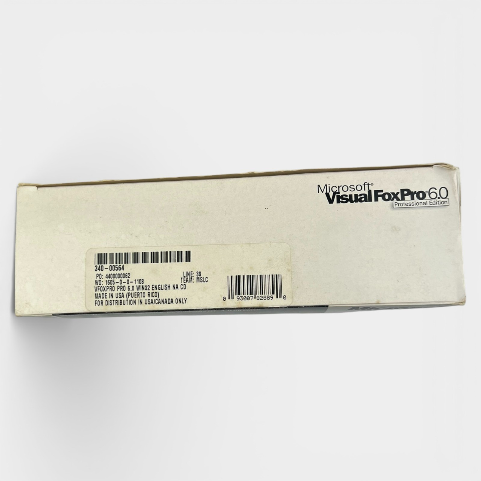 Microsoft Visual FoxPro 6.0 Professional Edition Box Set w/ Key