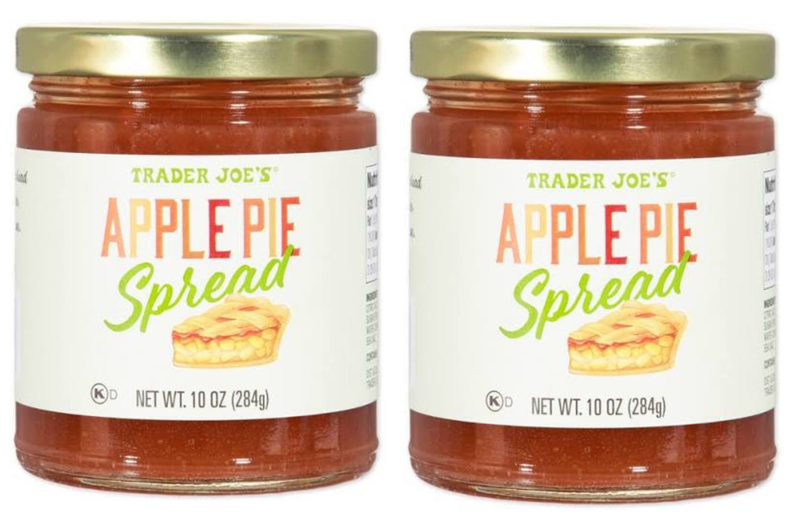 2 Jars of Trader Joe's Apple Pie Spread 10 OZ EACH