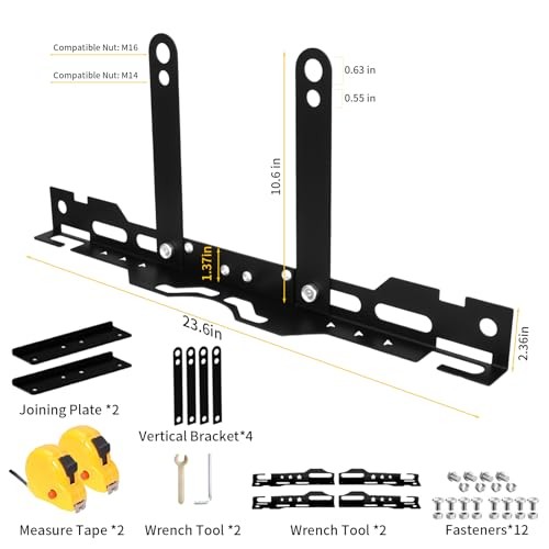 Professional Wheel Alignment Tool Kit 2Pcs, Heavy-Duty Toe Gauge with