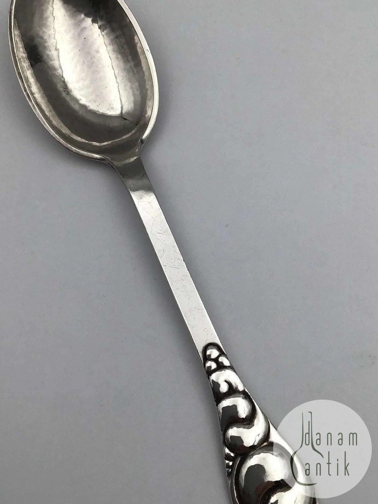 Evald Nielsen Silver No. 4 Silver Dessert Spoon