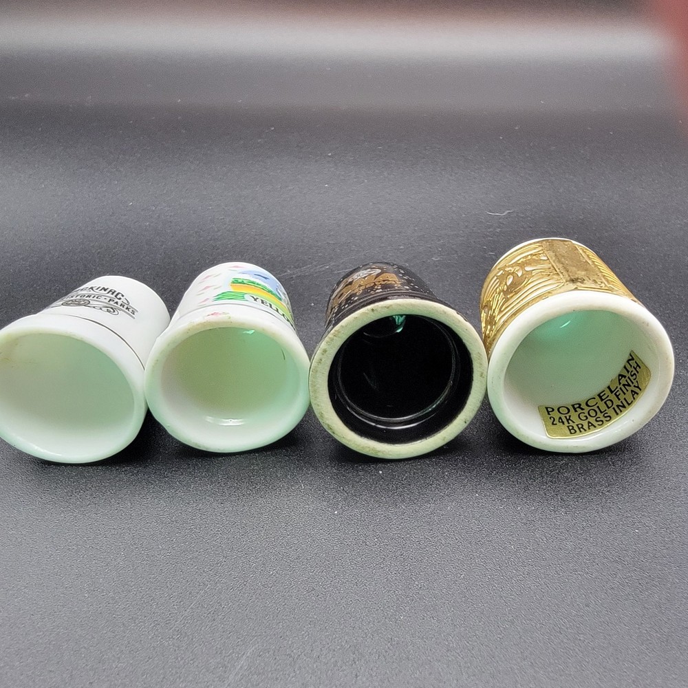 8 Collectible Thimbles From Various Destinations