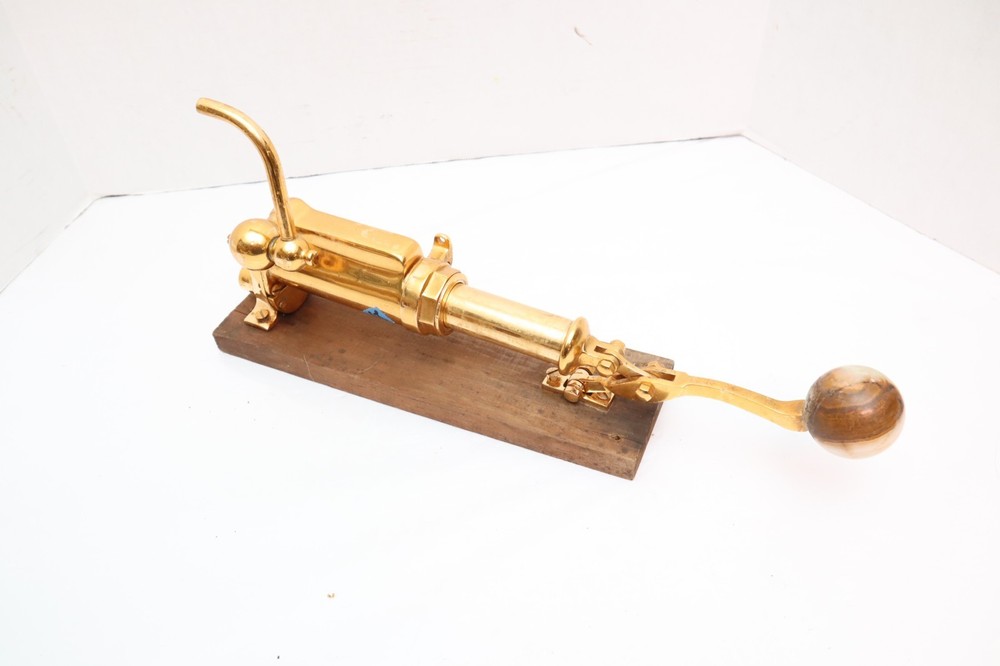 Vintage Solid Brass Maritime Nautical Marine Galley Hand Pump