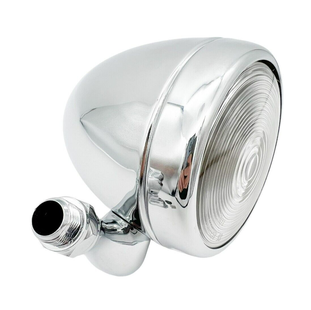 Pair Chrome Teardrop Dummy Outside Mounted Spot Lights