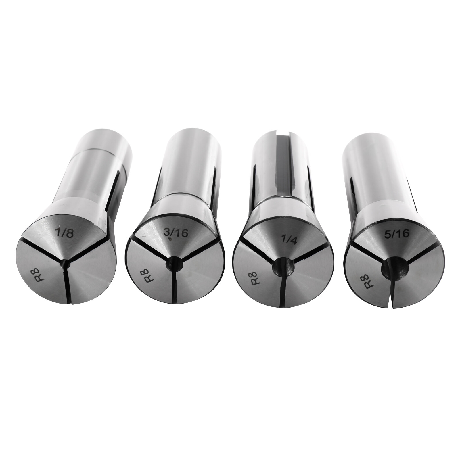 13Pcs Precision R8 Collet Set Mill Collets Set Taper Spindle for 1/8''-7/8''