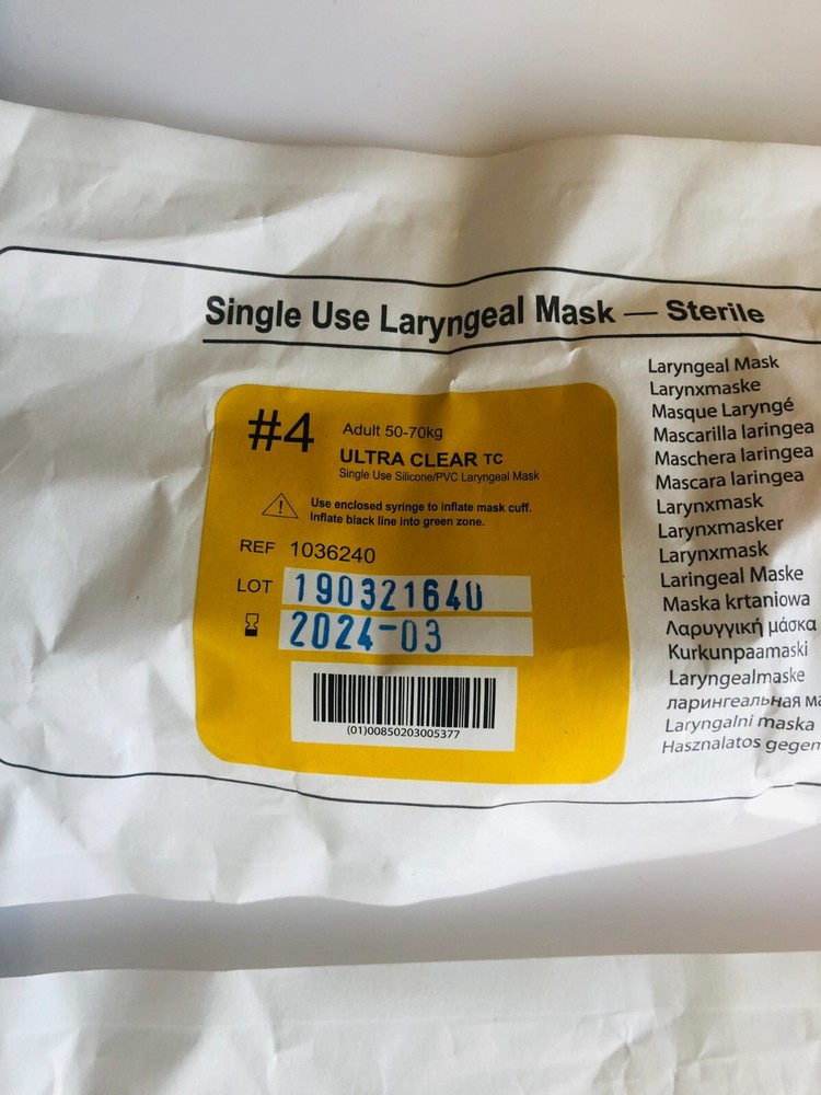 one Pc Single Use Silicone Laryngeal M. Sterile Different size
