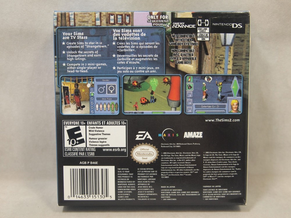 The Sims 2 (Game Boy Advance | GBA) Authentic BOX MANUAL ONLY