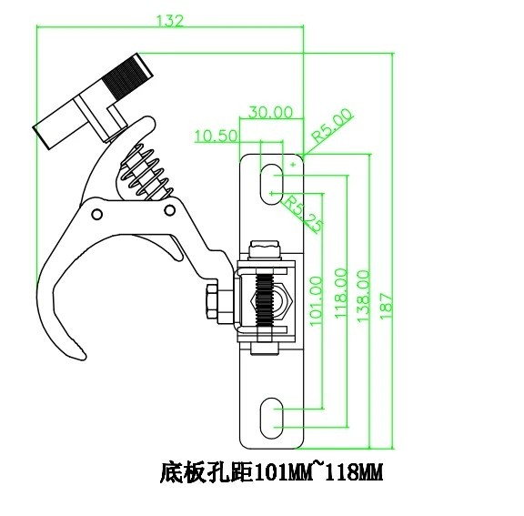 6pc/ Foldable Aluminium clamp 360 folding Light Hook for Moving Head stage Light