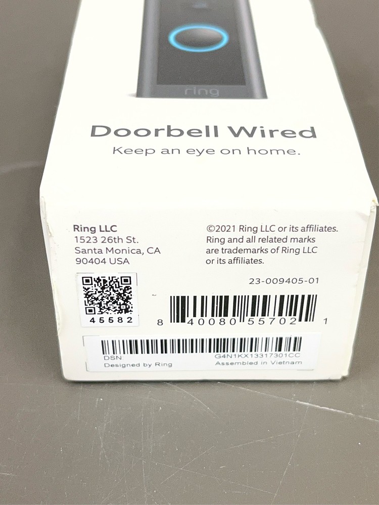 Ring® Wired Video Doorbell in Black (2021 release)