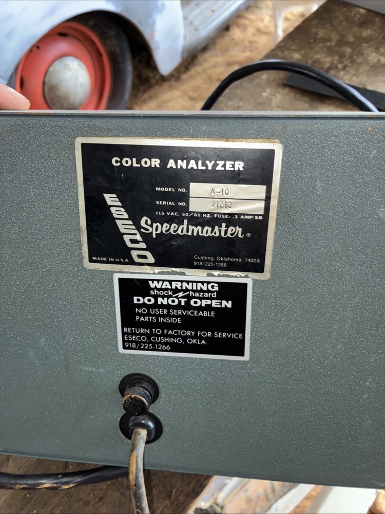 Speed Master A-10 Solid State Analyzer Made By EsECO Color Analyzer