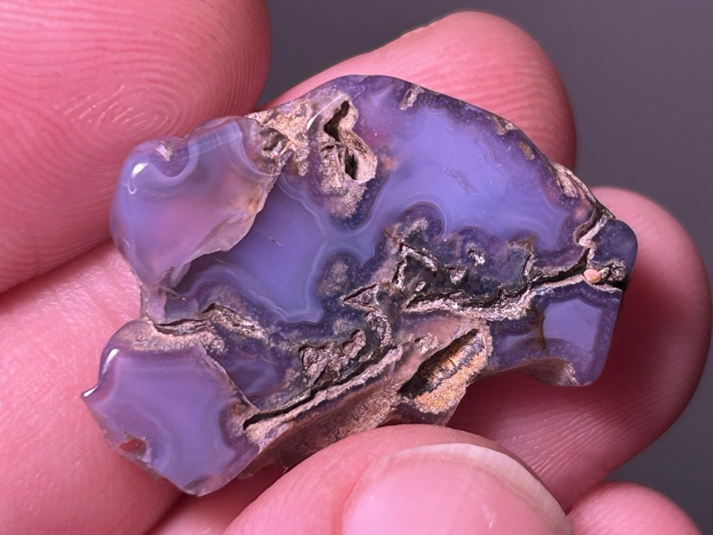 Polished Holley Blue Agate - 13.3 Grams