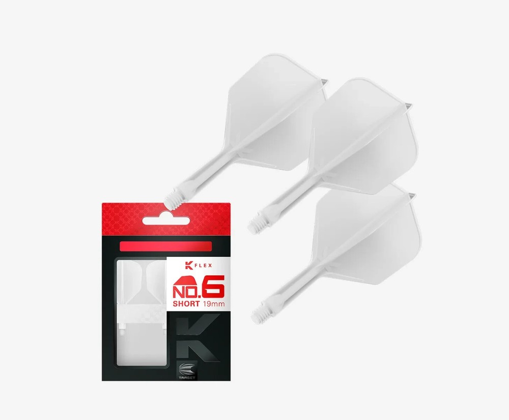 TARGET K-FLEX WHITE SHORT  1 PIECE SHAFT AND FLIGHT NO6