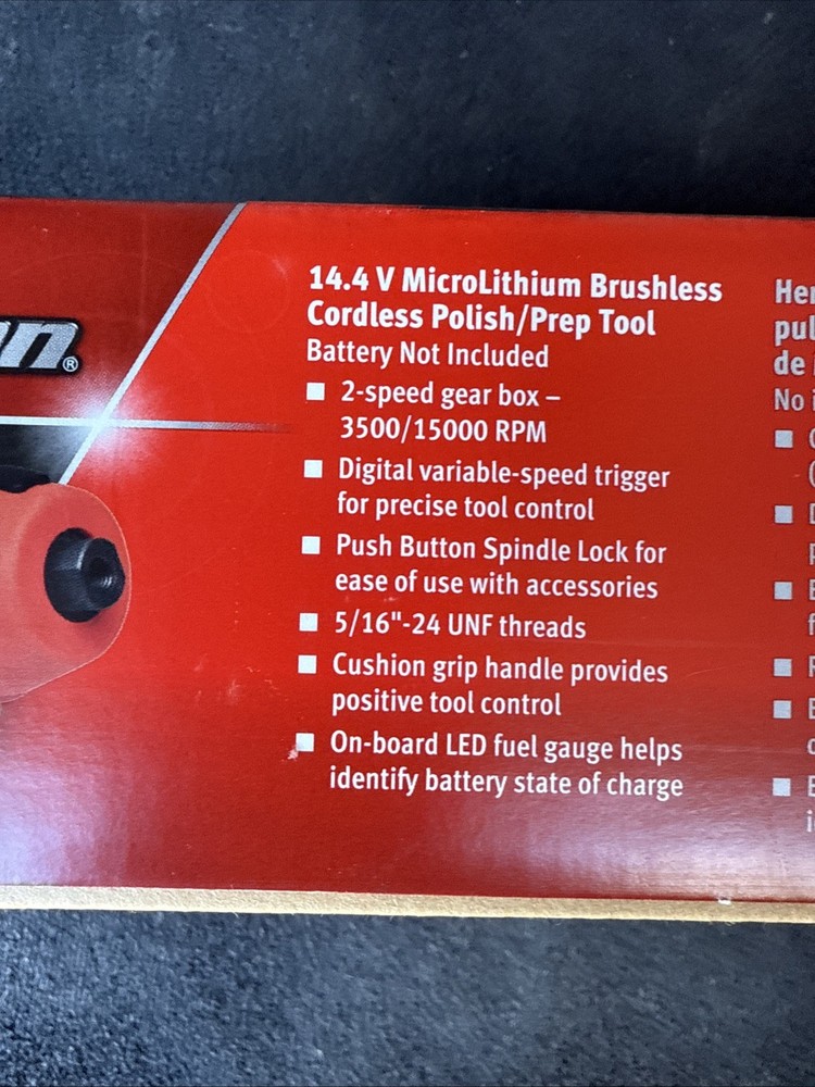 For Snap-on CTPP861DB 14.4v Micro lithium Brushless Cordless Polish/prep Tool