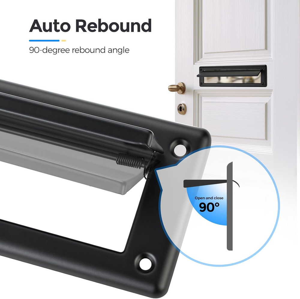 Door Mail Slot 13" Solid Brass Mail Slot for Front Door with Solid Brass Interna