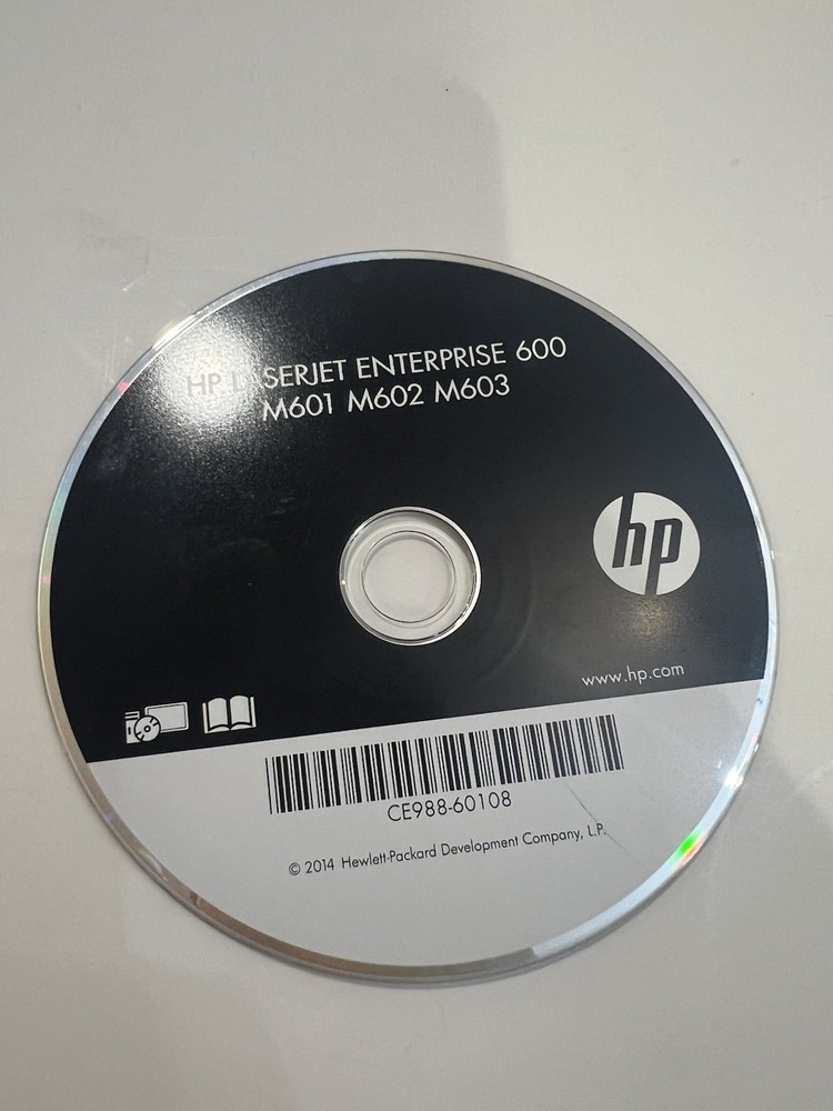 Hp Laserjet 600 Series Printer Software Driver CD DVD only M601, M602 & M603