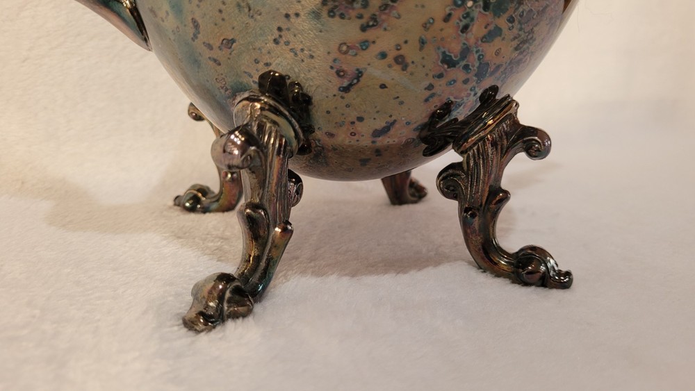 Vintage Silver on Copper Tea Pot
