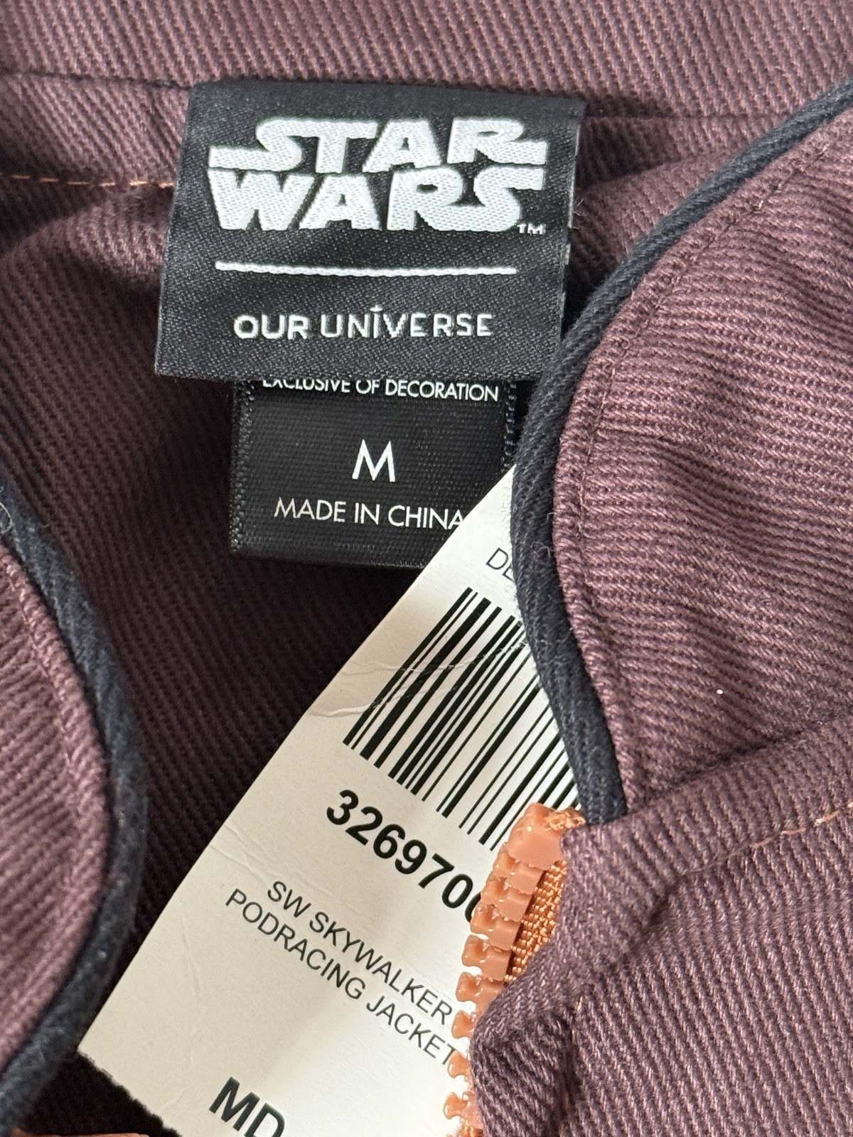 Star Wars Anakin Skywalker Podracing Jacket BoxLunch Exclusive Brown Size Medium