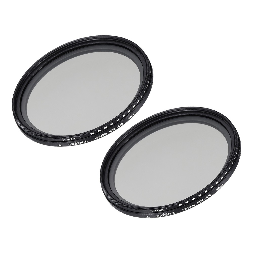 ND2-400 Lens Filter Variable Neutral Density Lens Filter 67mm 2 Pcs