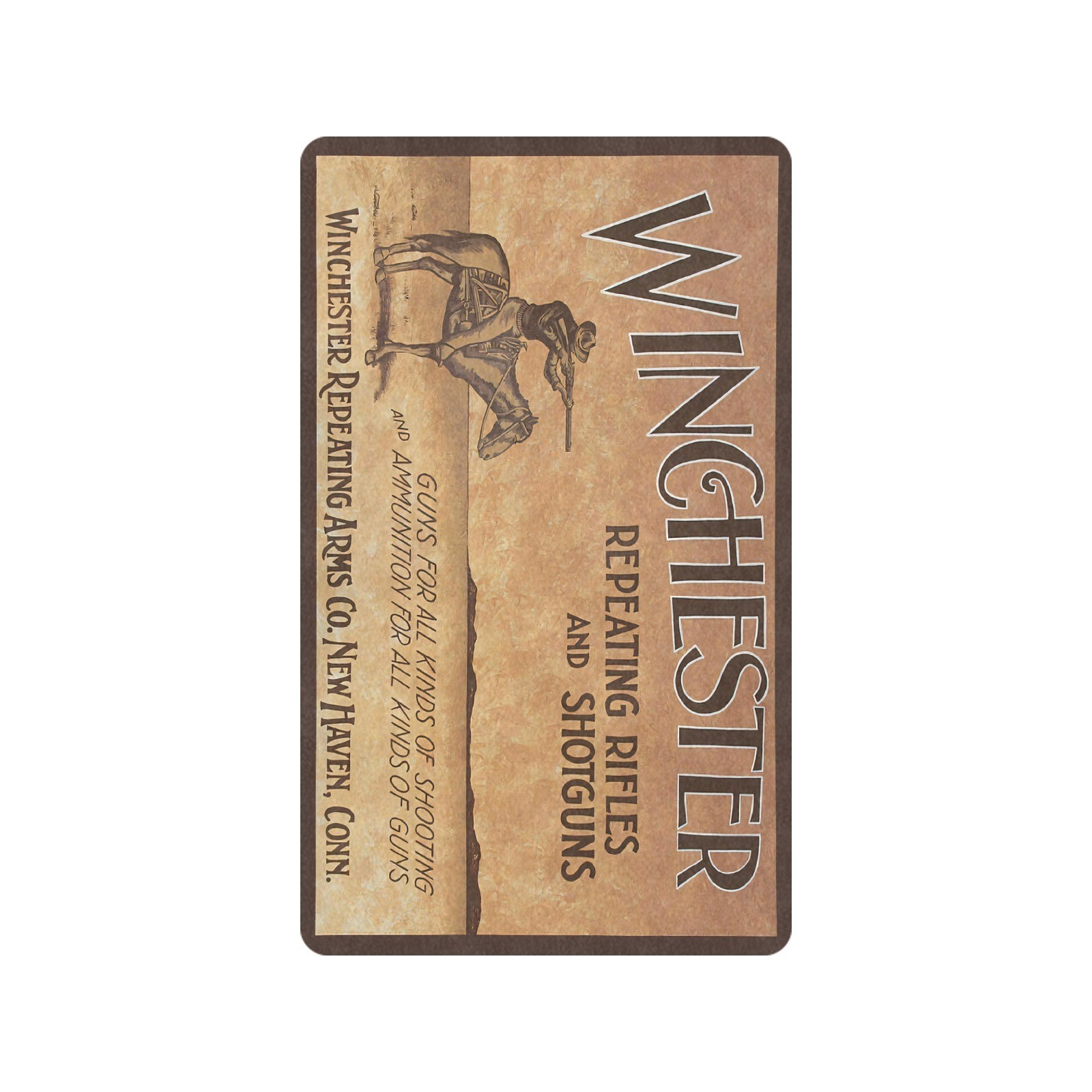 Vintage Style Winchester Repeating Rifles & Shotguns Doormat Rug In / Out Decor