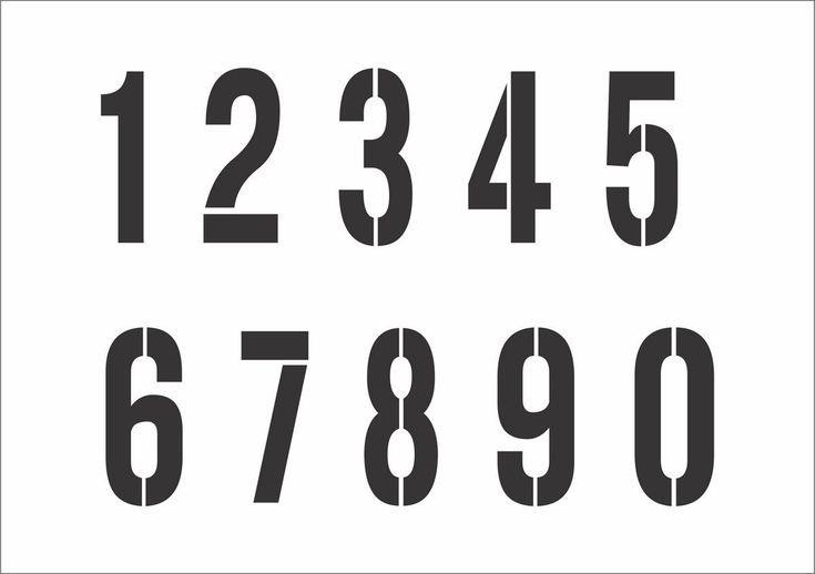 Numbers 0 - 9 Identification Typography Wall Art Reusable Stencil - StencilAir