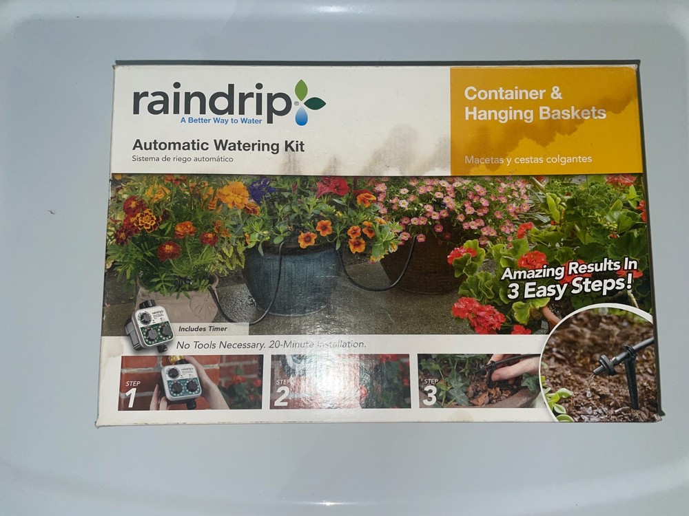 Raindrip R560DP Automatic Watering Kit for Container and Hanging Baskets, Wat...