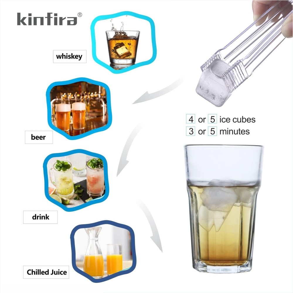 30 PCS Reusable Ice Cubes Drinks Refreezable Plastic Ice Cubes to Cool Drinks