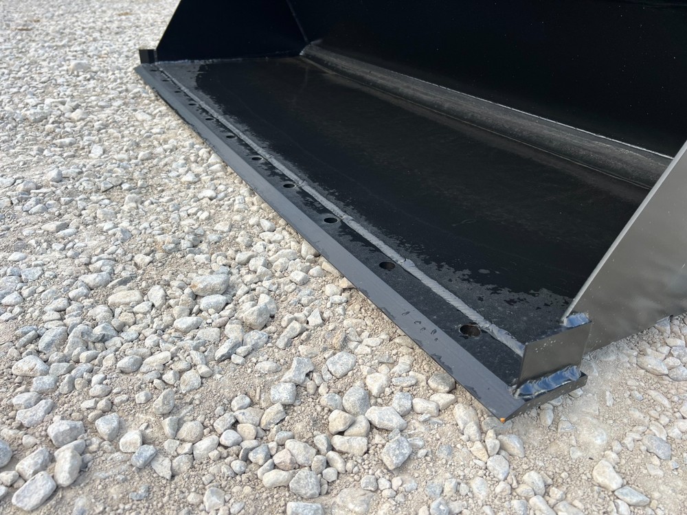 Rock Solid 66" Compact Tractor Smooth Bucket Universal Mount Loader Attachment
