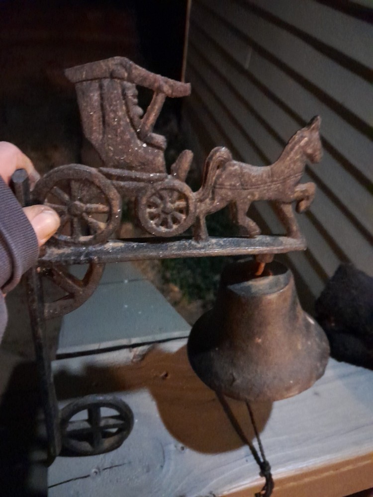 vintage cast iron dinner bell wall mount