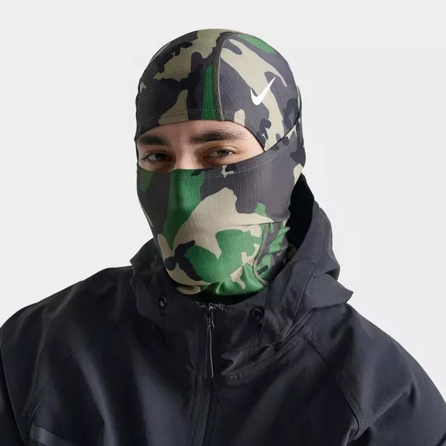 Brand New Nike Pro Hood Ski mask Camouflage Green With Free and Fast Shipping