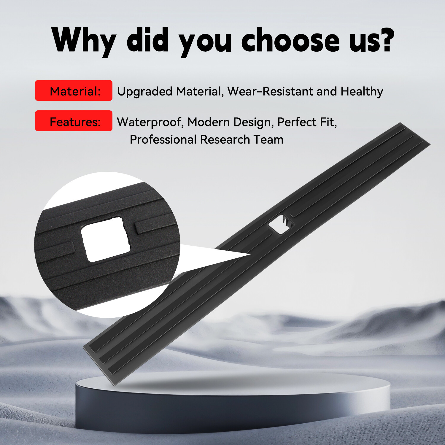 For 2015-19 Ford F150 Tailgate Moulding Cover With Flexible Step FL3Z-9940602-B