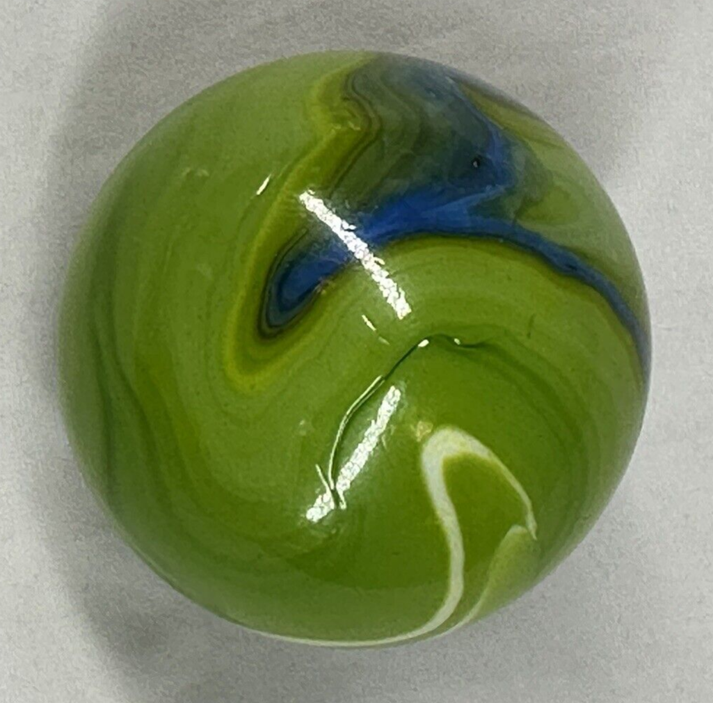 Toe Breaker 50mm (2") MERMAID Green/Blue Swirl Marbles glass Toebreaker HUGE