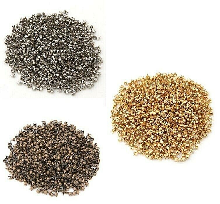 Pkg of 50 or 100 TINY Round 3/32" (2.5mm) Metal Tack Studs (5402) Leather Craft