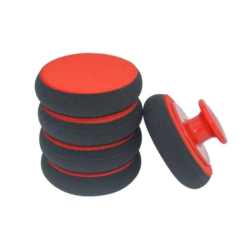 Car Microfiber Polishing Pads with Handle Wax Applicator Foam Sponge Buffer