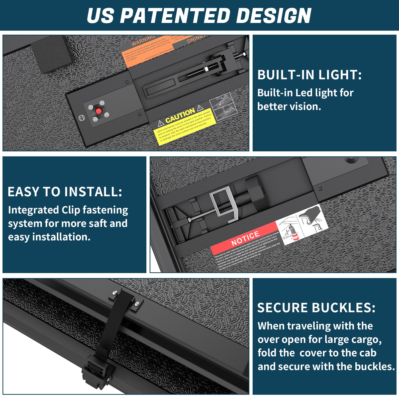 5.7 /5.8FT 4-Fold Hard Tonneau Cover For 2009-2025 Ram 1500 Truck Bed Waterproof