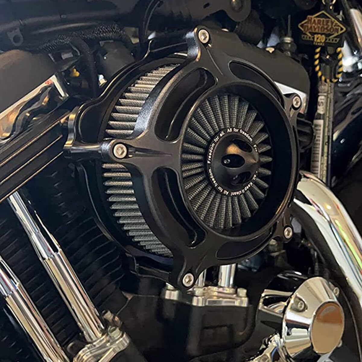 Turbine Air Cleaner intake filter For Harley Sportster 1200 883 FortyEight 91-23