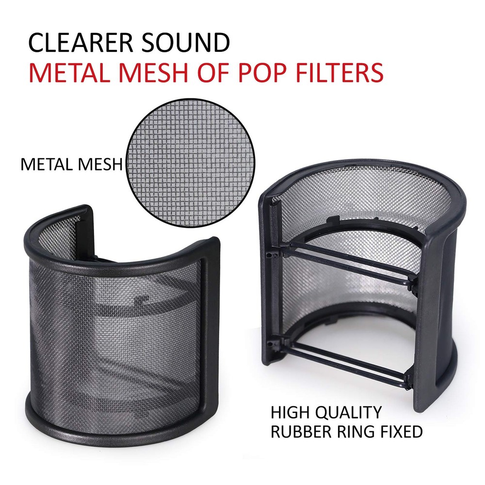 YOUSHARES QuadCast Mic Pop Filter - Microphone Windscreen