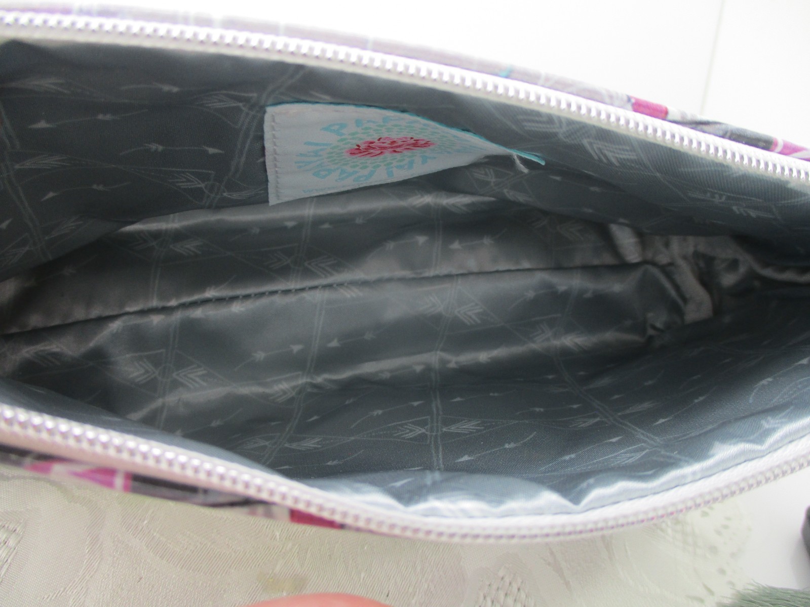 PAPAYA ART POUCH CARRY ALL MAKE UP BAG LIGHT TOMORROW WITH TODAY OWL TAGS TASSEL