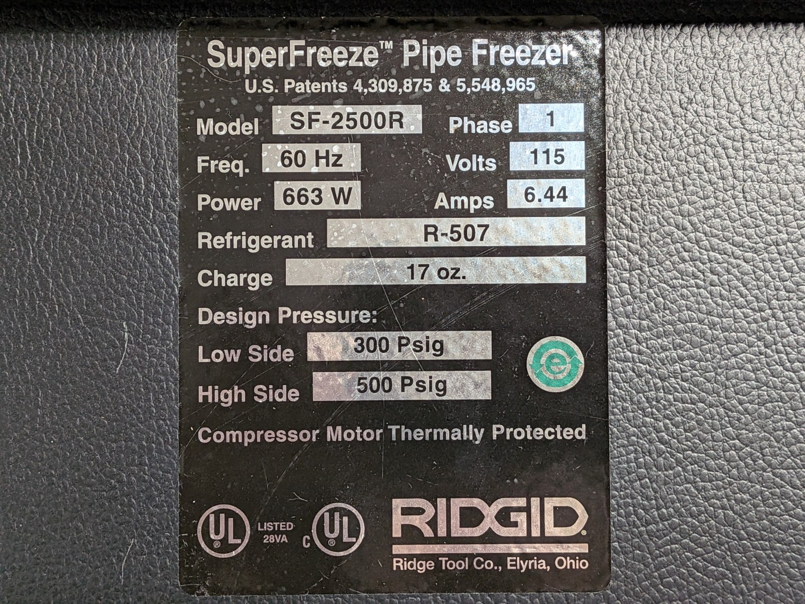 RIDGID 68967 SF-2500 SuperFreeze Pipe Freezing Kit Tested