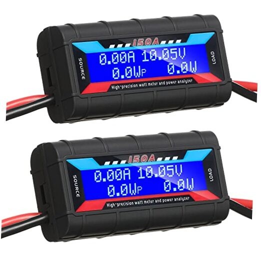2 Pcs High Precision Watt Meter Power Analyzer Battery Consumption 9000.0