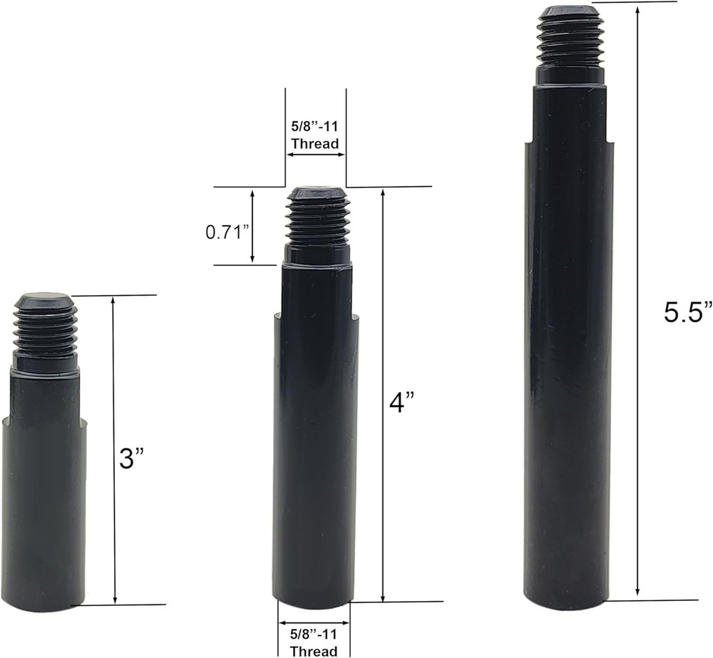 5/8"-11 Thread Angle Grinder Extension Shaft Buffer Backing Plate,Black